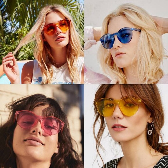 FREE PEOPLE Green Spectrum Frameless Sunglasses - Picture 5 of 7